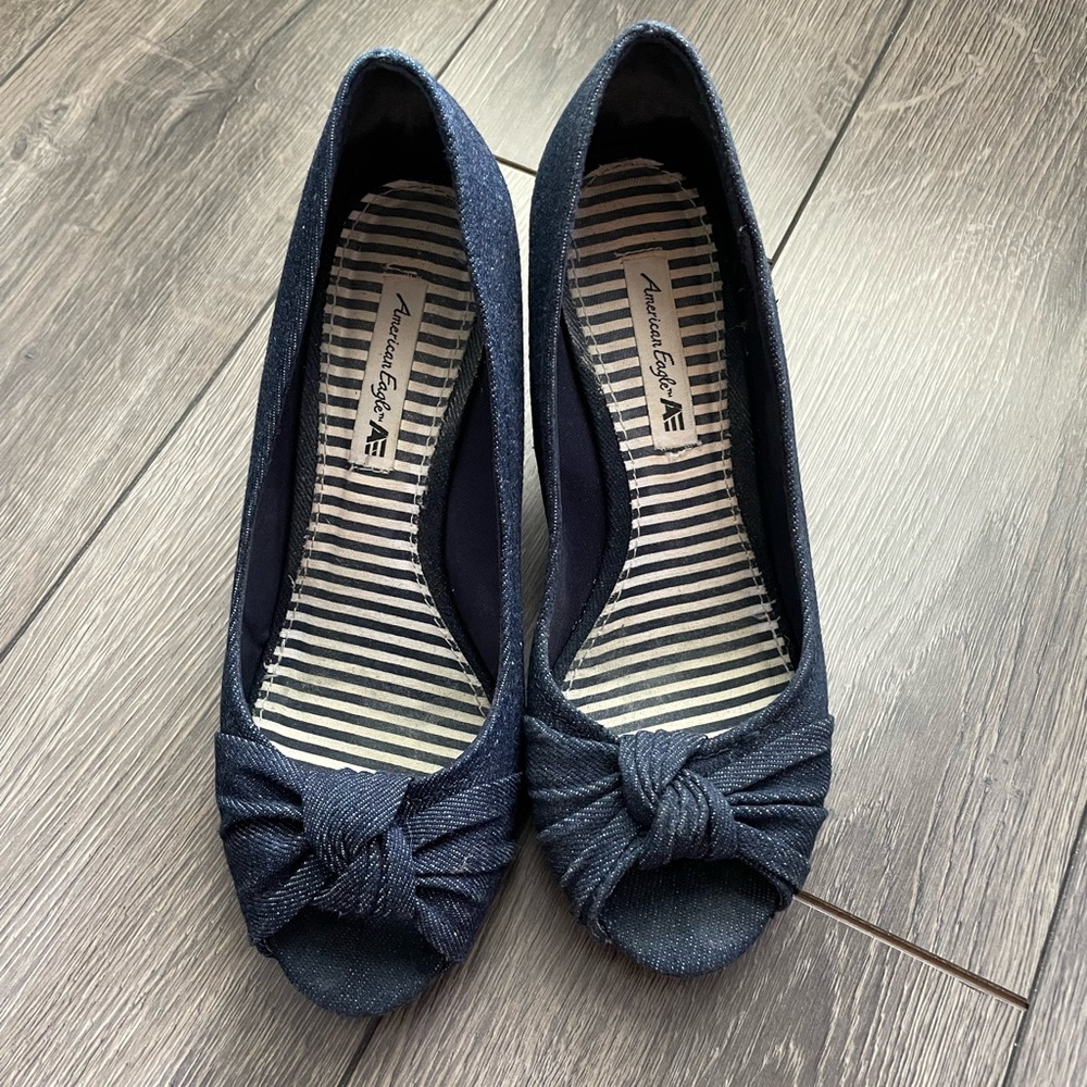 American a eagle Jean wedge